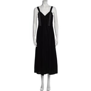 Offwhite 2018 Long V-neck Dress - S - Black